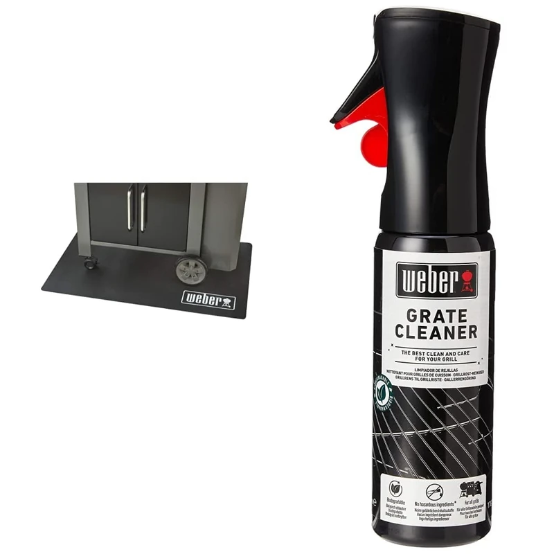 Weber Floor Protection Mat, Black & 17875 Grate Cleaner, Black, 5.0 cm*25.0 cm*8.0 cm
