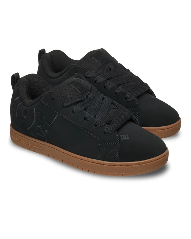 Dc Shoes Men's Court Graffik Sneaker, Black Gum, 10 UK
