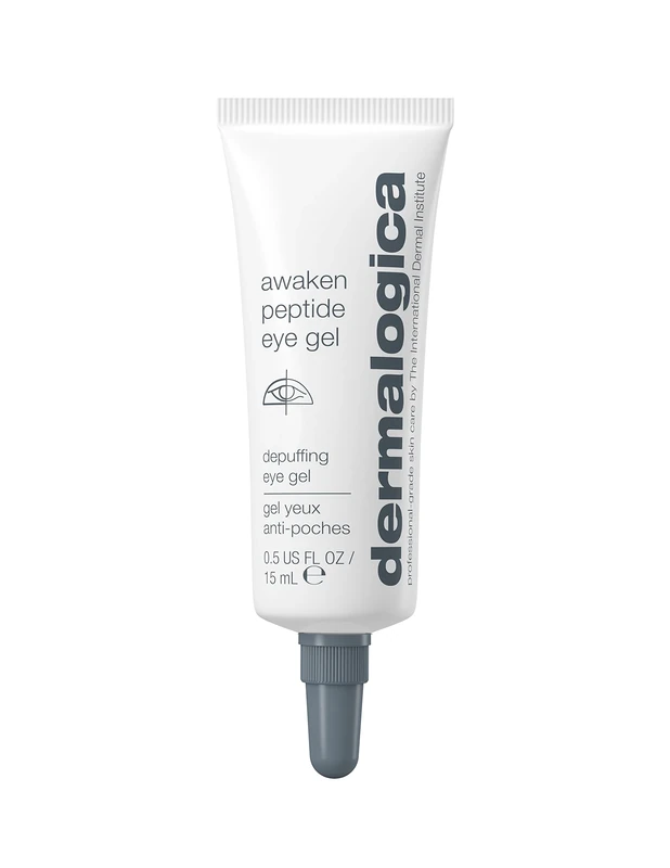 Dermalogica Awaken Peptide Depuffing Eye Gel - Firms, Hydrates, & Depuffs Around the Eye Skin Area, Minimizes the Appearance of Fine Lines & Wrinkles, Reduces Puffiness, For All Skin Types, 15ml