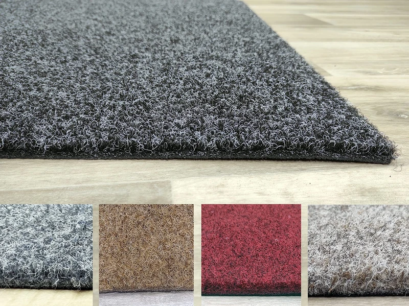 Large Synthetic Fiber Door Mat with Rubber Backing Large Dimensions for Entryways, Non-Slip, No Shedding, Various Sizes, Doormat for Home, Commercial or Hotel, High Transit