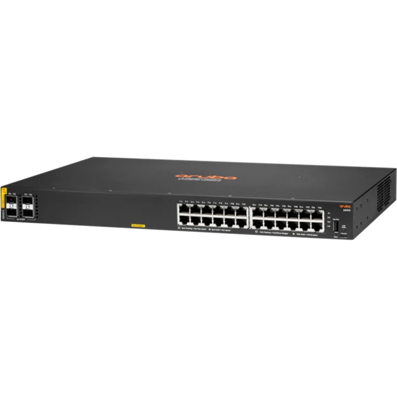 Aruba Hewlett Packard Enterprise 6000 24G Class4 PoE 4SFP 370W Managed L3 Gigabit Ethernet (10/100/1000) Power over Ethernet (PoE) 1U