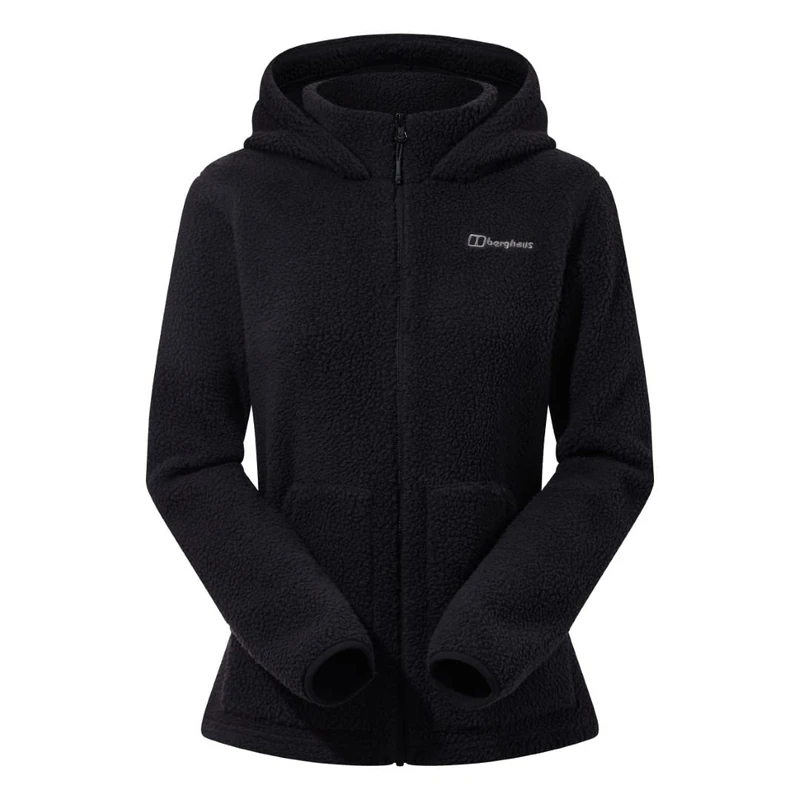 Berghaus Women's Darria Full Zip Fleece Hoodie | Added Warmth | Shearling Jacket, Black/Black - Image 1