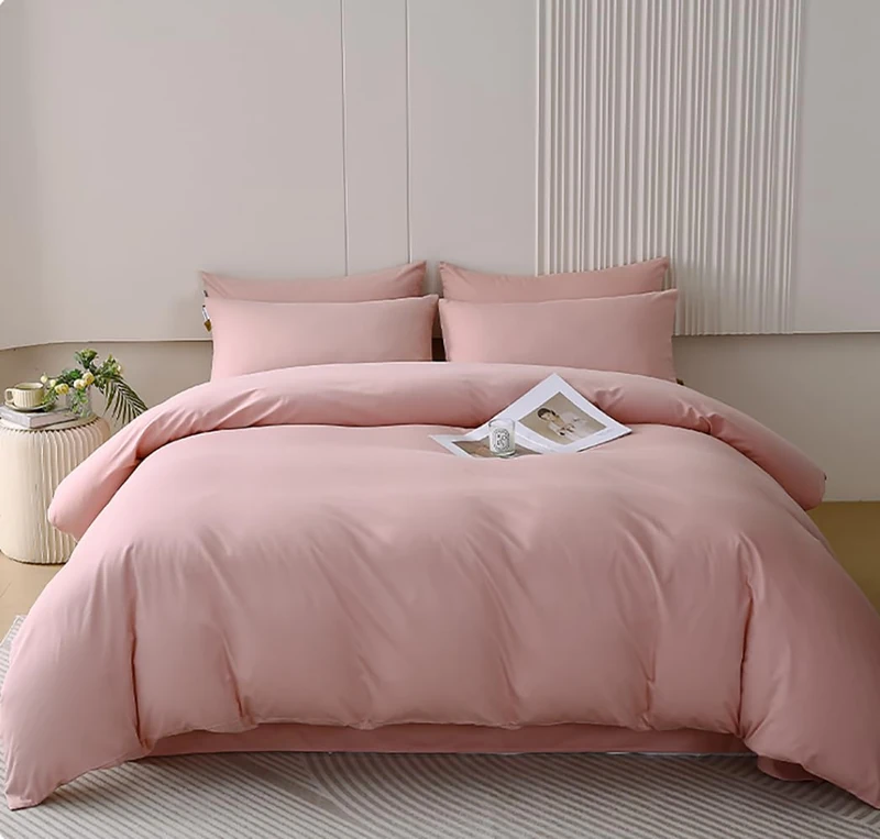 Houseri Pink Comforter Set - Full Size, Blush & Dusty Pink Bedding for Teen Girls