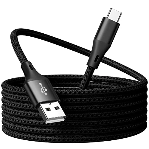 Long Type-c Charging Cable 5M, PS5 Controller Charging Cable, Braided USB C Charging Cable Suitable for PS5,Samsung Galaxy S10 S9 S8 S20 Plus A51 A11, Note 10 9 8, Xperia XZ, HTC, LG, Etc