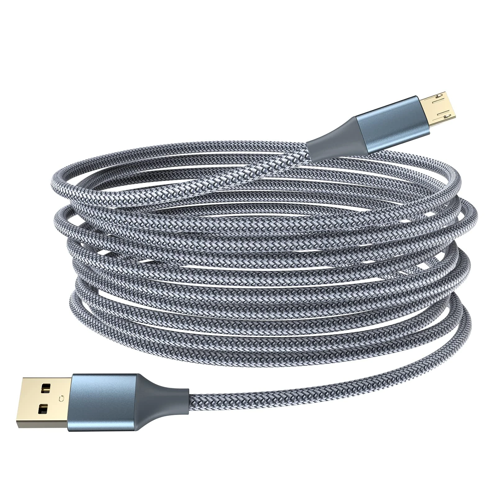 Extra Long Micro USB Cable 5M,PS4 Controller Charger Cable USB A to Micro Cable Premium Braided Charger Cord,for Samsung S7/ S6/ S5,PS4,Kindle Fire,Fire HD tablet,Xbox,Nexus,Sony Phone and More