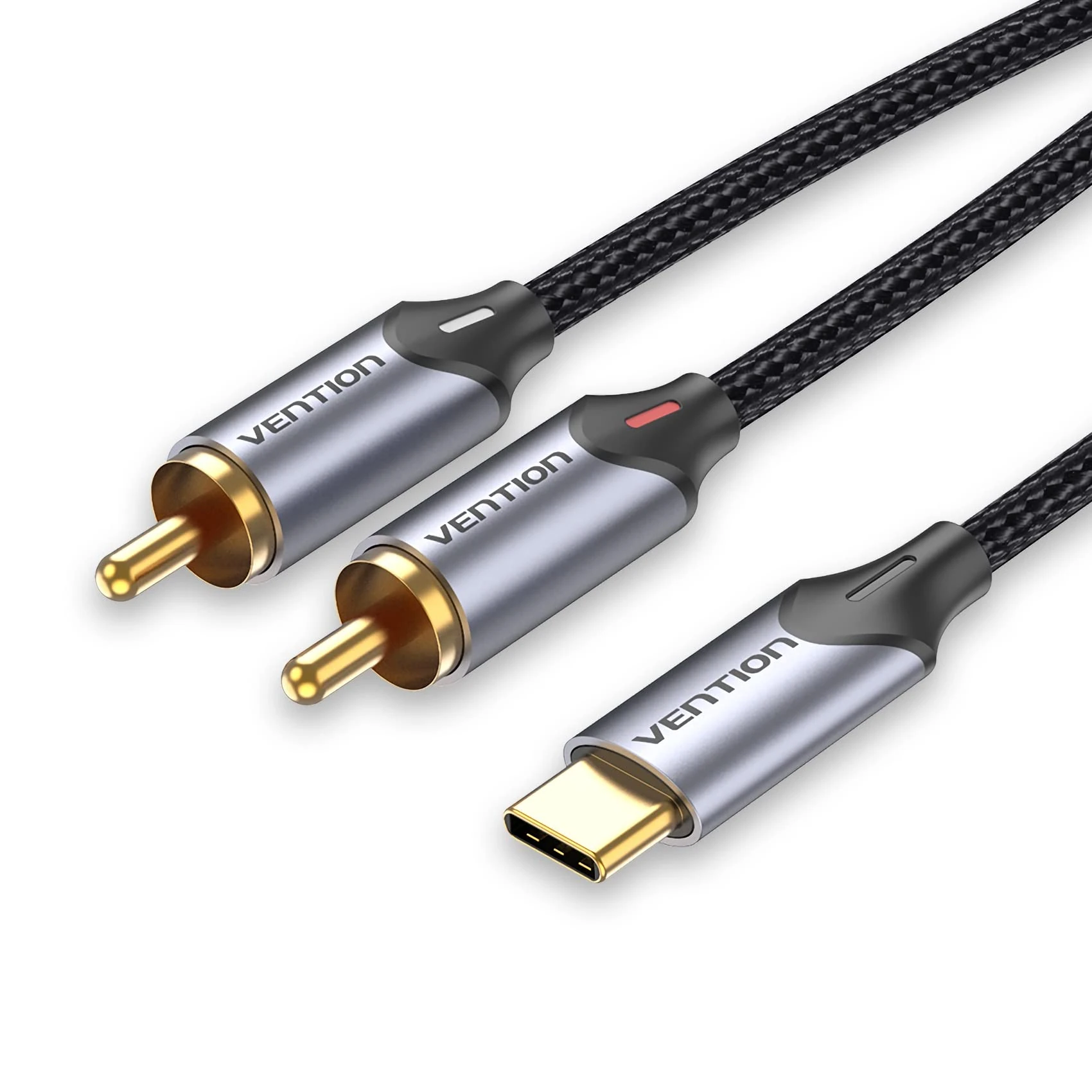 VENTION USB-C to RCA Audio Cable - 3m/10FT, RCA Splitter for Xiaomi LG Home Theater Amplifier DVD TV Car Stereo Speaker