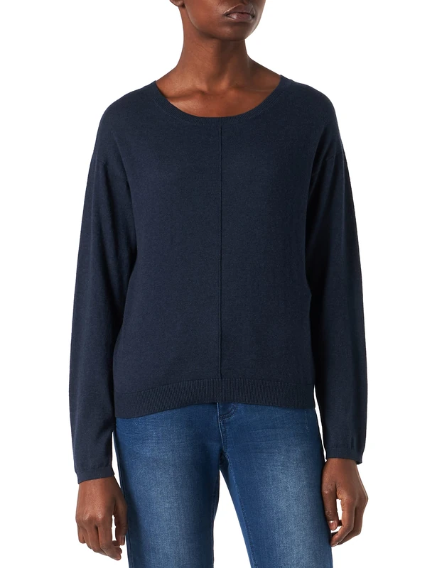 Cream Women's Cranva Knit Pullover Sweater, Blue, Small