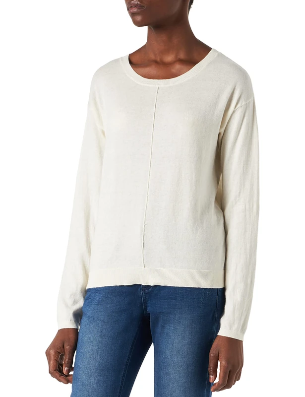 Cream Women's Cranva Knit Pullover Sweater, White, Small