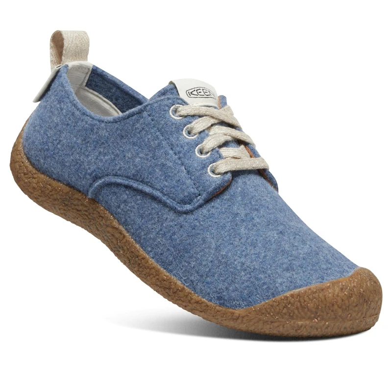 KEEN Women's Mosey Derby Low Height Casual Oxfords, Blue Felt/Birch, 7.5