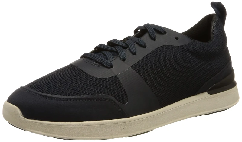 Clarks Men's Lt Lace Trainers, Navy Knit, 11 UK - Image 1
