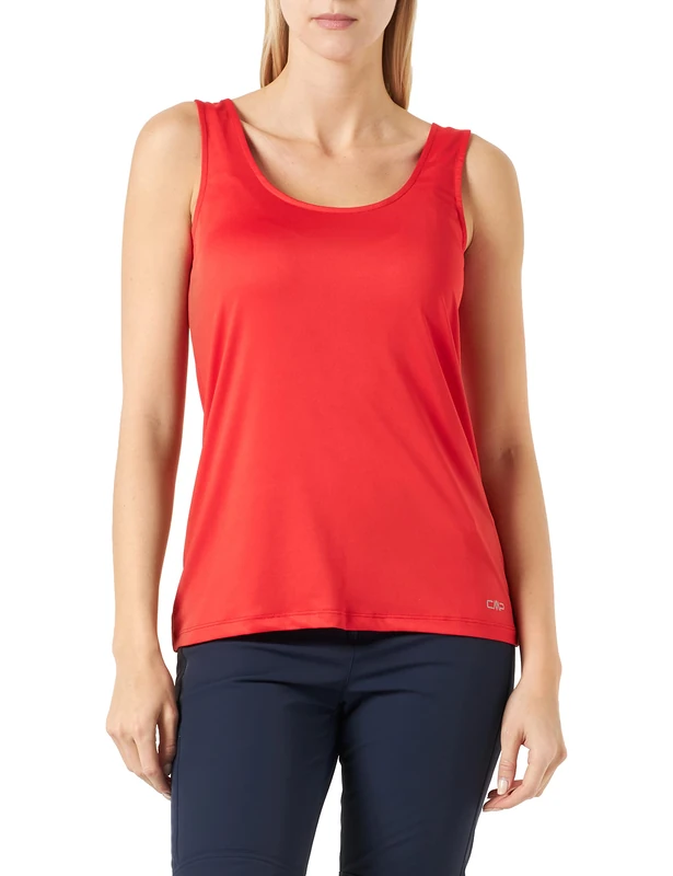 CMP Stretch Polyester Jersey Top T-Shirt, Red Kiss, 40 Women's