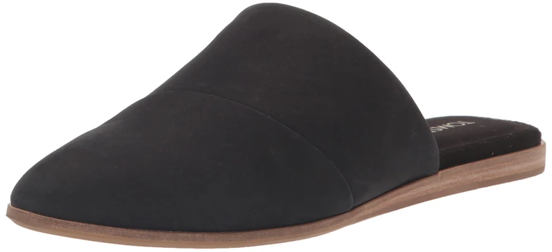 TOMS Women's Jade Mule, Black Leather, 4 UK