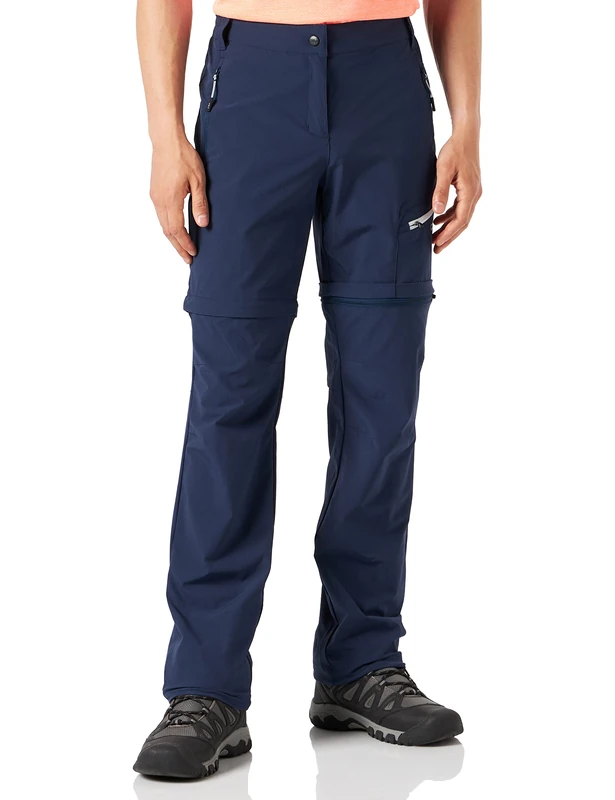 CMP Stretch Nylon Zip Off Pant, Woman, Blue, 50