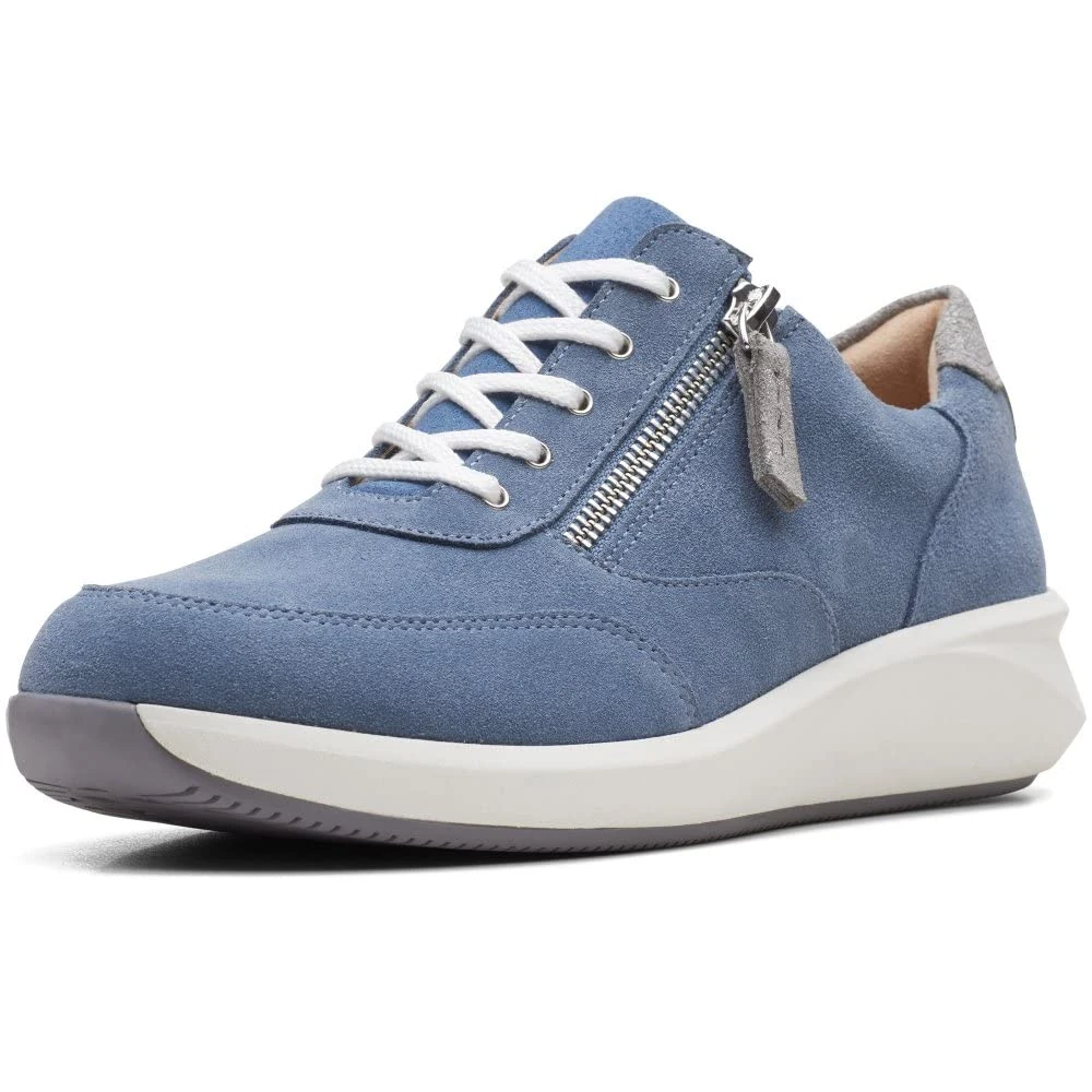 Clarks women's 261673714 Sneaker, Denim Blue Sde, 5 UK