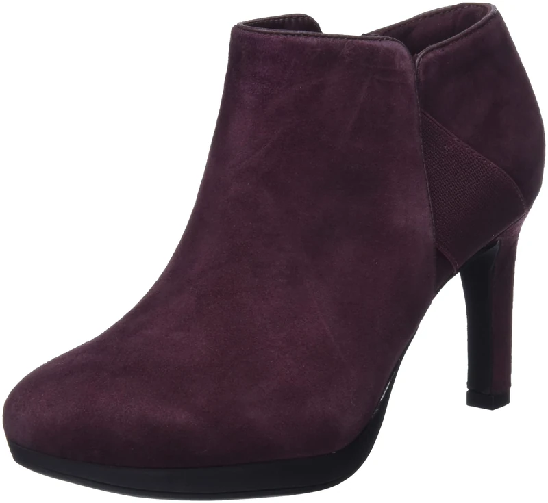 Clarks Ambyr Joy Women's Court Shoes, Burgundy Suede, 3 UK