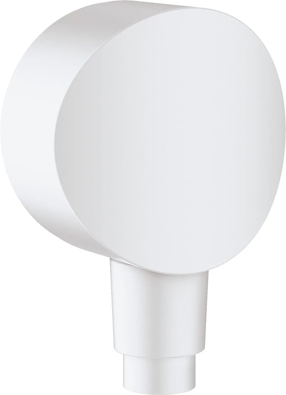 hansgrohe FixFit S Wall Fitting, Hose Connection with Backflow Preventer, Matt White