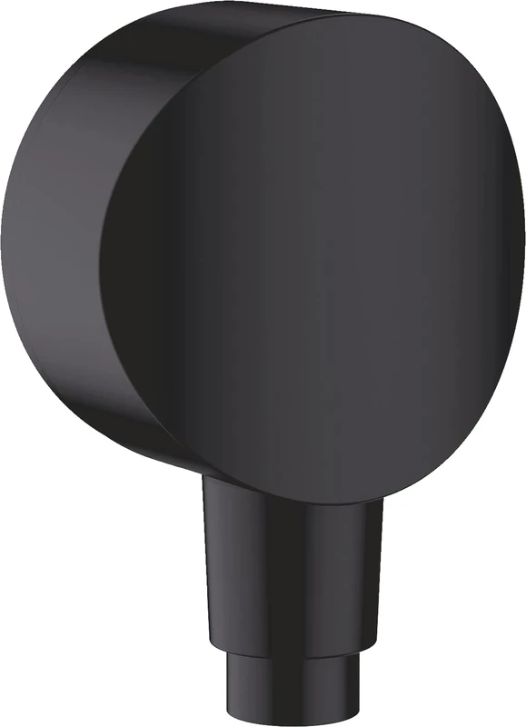 hansgrohe FixFit S Wall Connector with Backflow Preventer - Matt Black