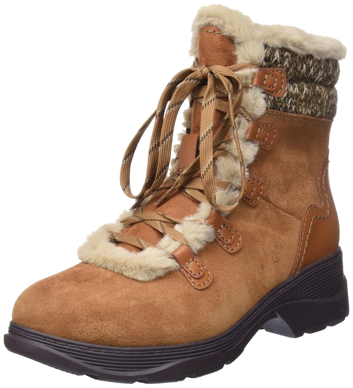 Clarks Women's Aveleigh Edge Snow Boots, Dark Tan Suede, 42 EU - Image 1