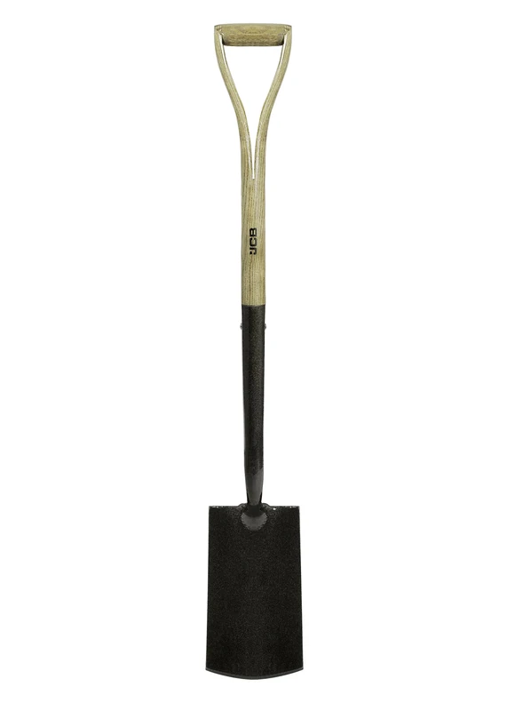 JCB - Heritage Border Spade - Heavy Duty Professional Site and Gardening Tools - Garden Spade for Weeding, Turning Over Soil Beds, Loosening Soil, Digging, Turning, Aerating Soil & Removing Stones