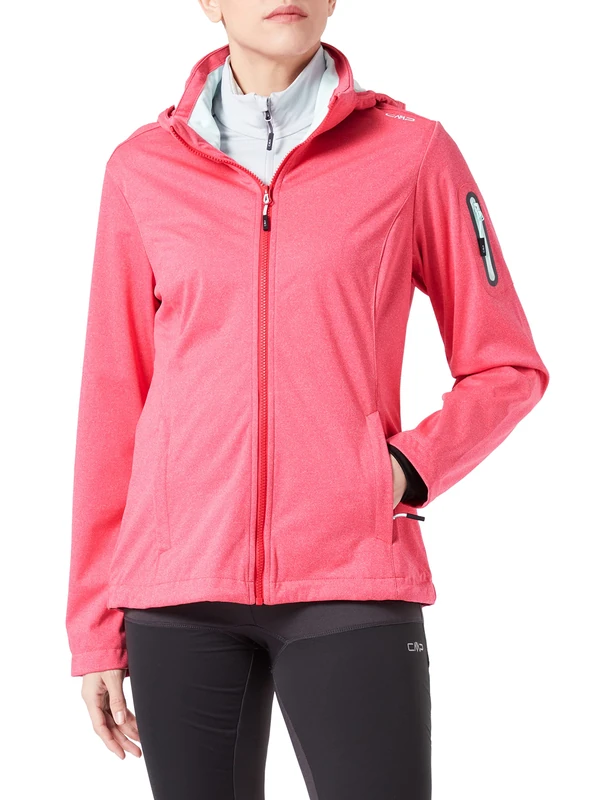 CMP Lightweight, windproof and waterproof softshell melange jacket WP 8,000, Woman, Strawberry Mel., 50