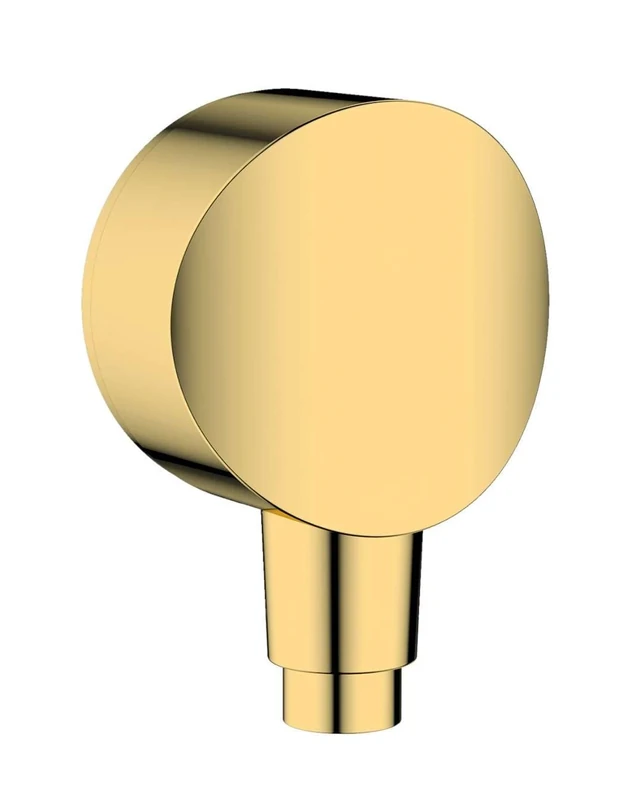 hansgrohe FixFit S Wall Connection, Hose Connection with Backflow Preventer, Polished Gold Look