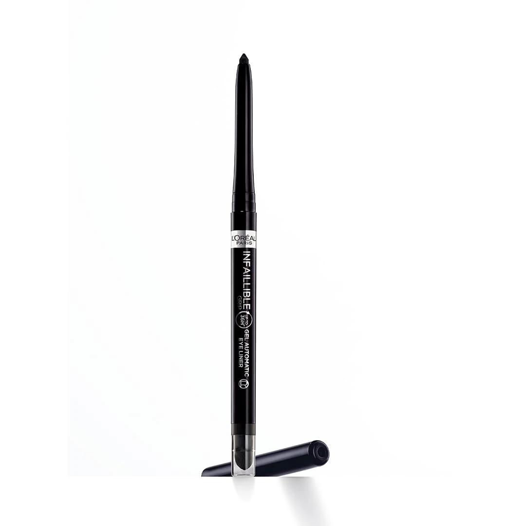L'Oréal Paris Gel Eyeliner Pencil, Intense Black Eye Liner with Long-lasting Colour, up to 24H Wear, Infallible Grip Gel Automatic Eyeliner, Intense Black