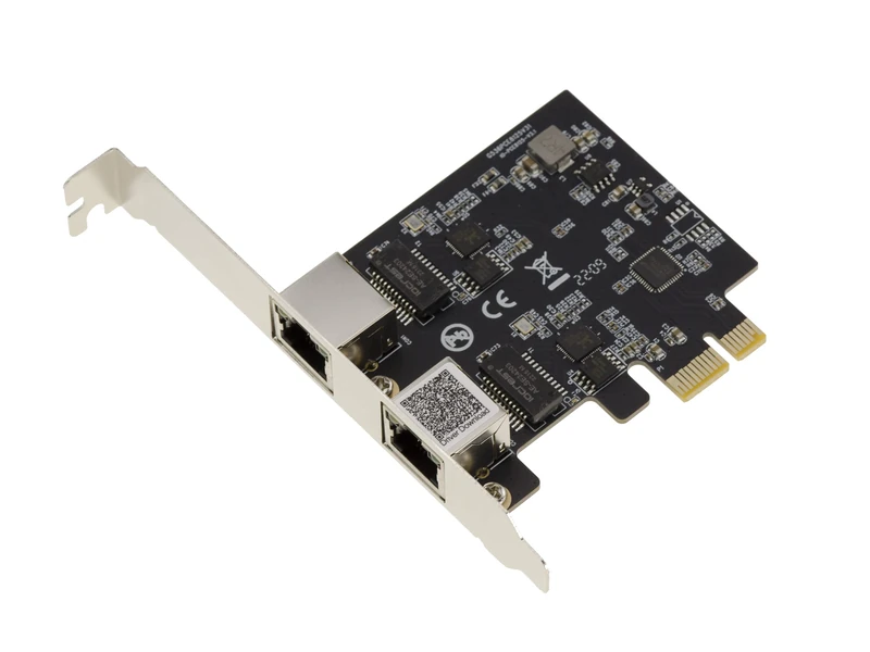 KALEA-INFORMATIQUE PCIe 2.5 LAN Dual Gigabit ethernet 10 100 1000 2500 1G 2.5G 2 RJ45 ports. With Realtek RTL8125 Chipset