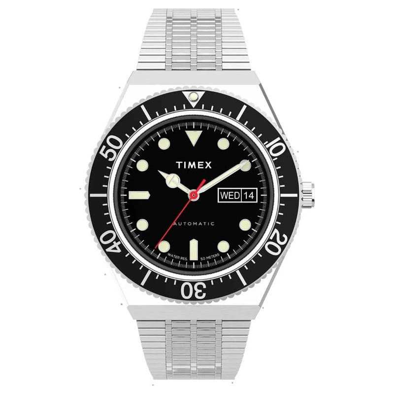 Timex Men's Analogue Watch M79 Automatic with Stainless Steel Strap
