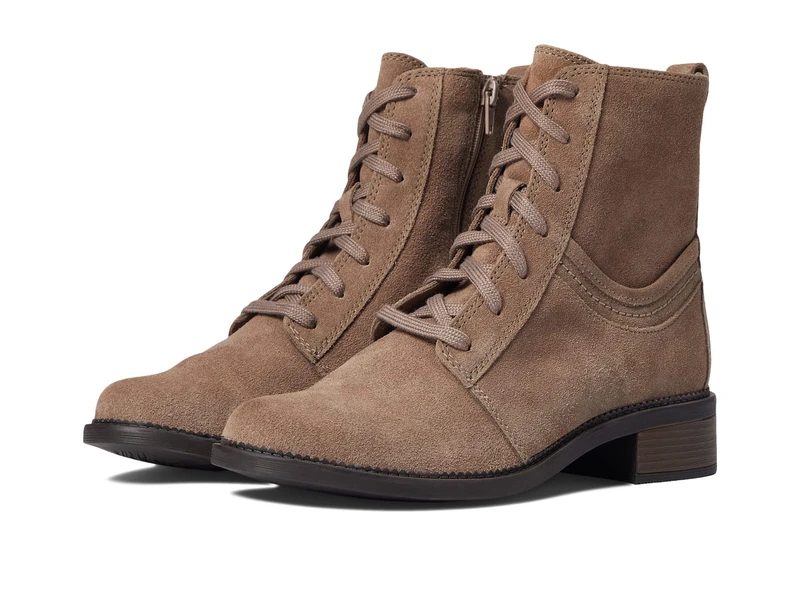 Clarks Women's Maye Step Oxford Boots, Pebble Suede, 4.5 UK