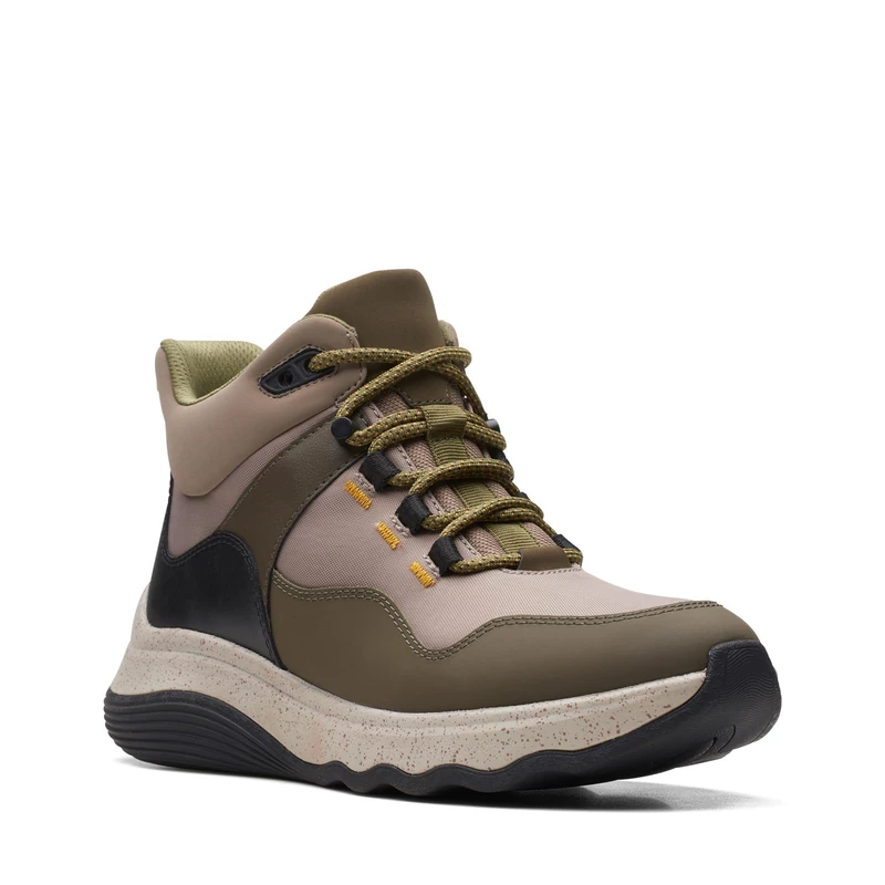 Clarks Women's Jaunt LoHiking Boot, Dark Olive Combi, 3.5 UK