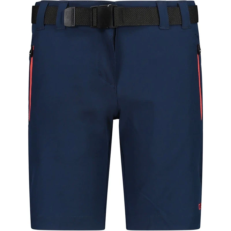 CMP Outdoor Bermuda Stretch Shorts, Blue-Red Kiss, 116 Girl's