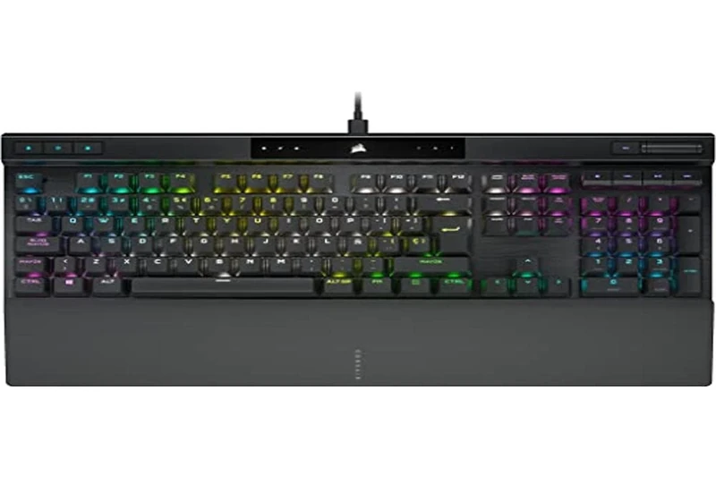 Corsair K70 RGB PRO Wired Mechanical Gaming Keyboard (CHERRY MX RGB Red Keycaps, 8,000Hz Advanced Polling, Polycarbonate Keys, Soft Wrist Rest) QWERTY, ES - Black