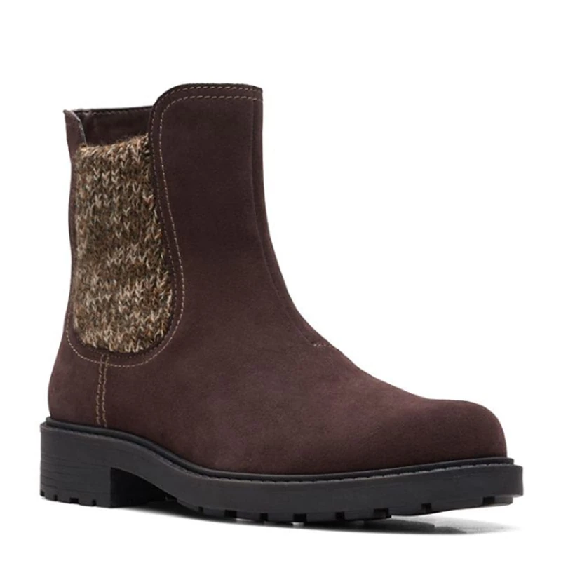 Clarks Women's Opal Sky Ankle Boots, Dark Brown Suede, 7.5 UK