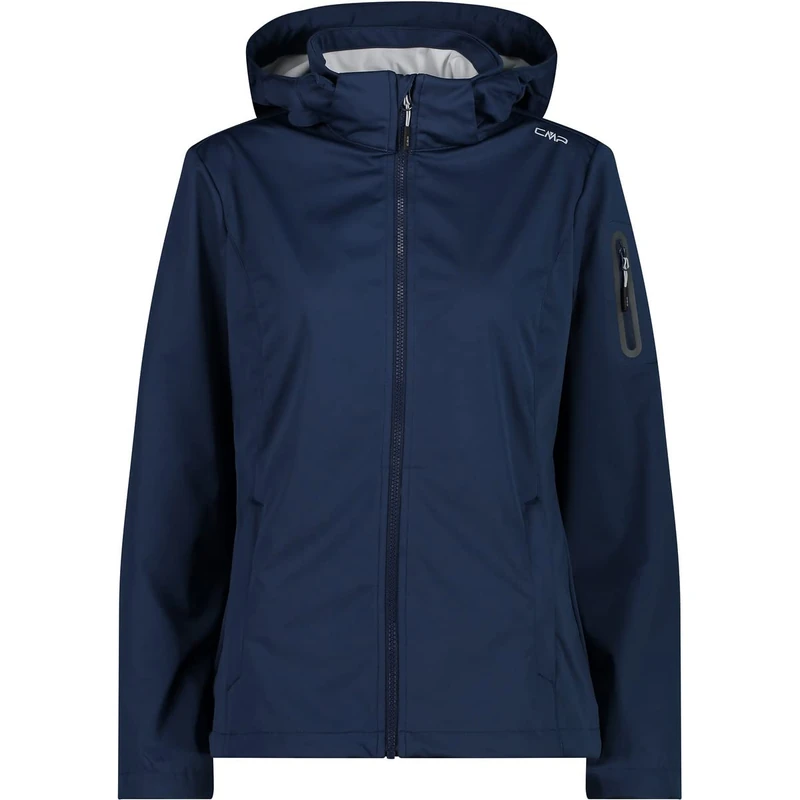 CMP WOMEN'S JACKET ZIP HOOD BLUE-GHIACCIO UK 8