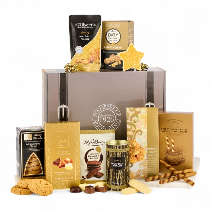 Thornton & France Alcohol Free Luxury Chocolate Hamper | Christmas Chocolate Gift Set Containing 9 Delicious Items | For Couples Family & Sharing