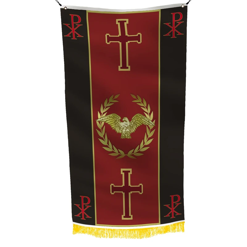 Christian Western SPQR Roman Empire Flag Banner European Democracy History of Ancient Rome - Antifading Color Durable Material - Suitable for Roman Home Decor,Christmas Day and Basement - 3x5 Feet