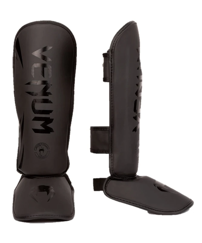 Venum, Challenger Kids Shin Guards, Unisex Kids, L, Black/Black