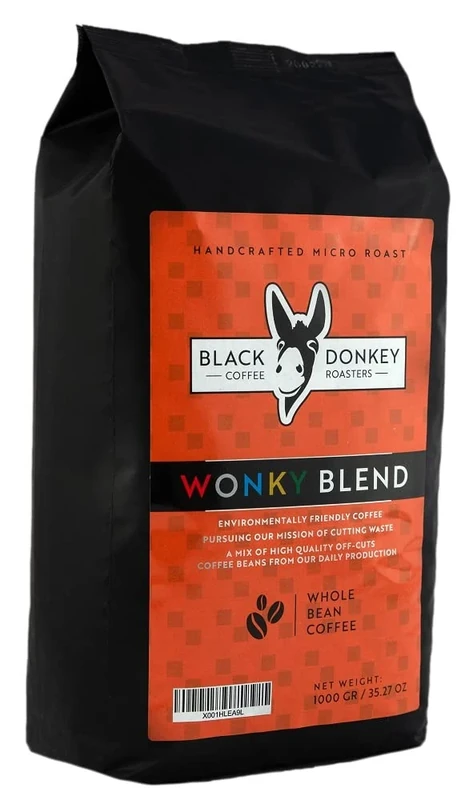 Black Donkey - 1KG Whole Coffee Beans (WONKY Blend) | Cutting Waste | A Mix of Our Off-Cuts from Our Daily Production