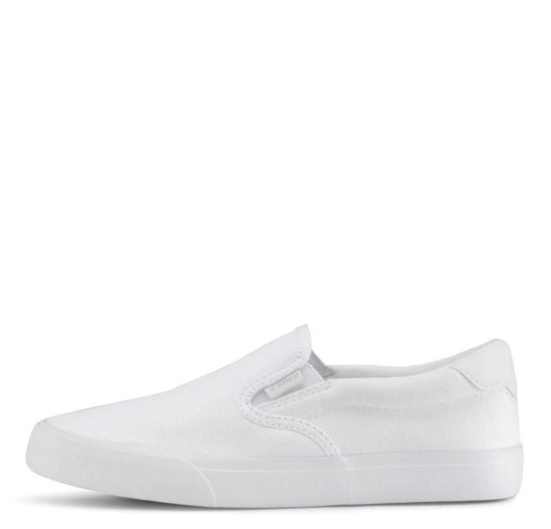 Lugz Women's Clipper Classic Slip-on Canvas Sneaker, White, 4 UK