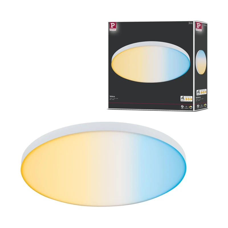 Paulmann 79895 LED panel Velora Smart Home Zigbee 400mm round incl. 1x22W dimmable Tunable White White light control Ceiling luminaire 2700K