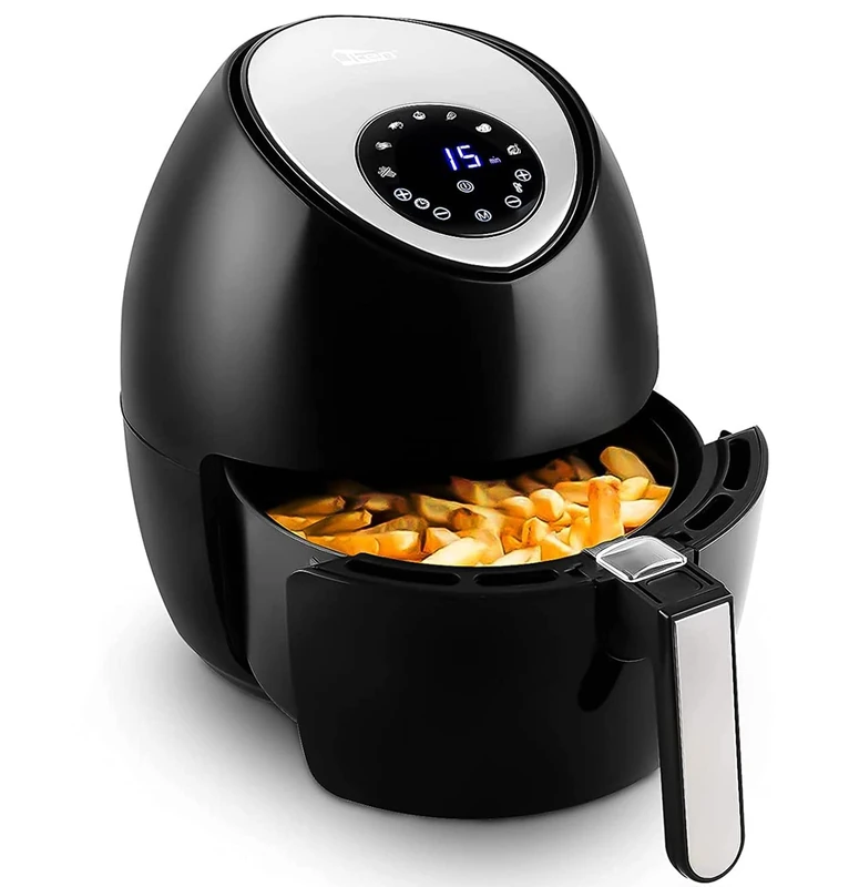 Air Fryer, Uten 4.5L Air Fryer 1500W, Touch Control, Timer and Temperature Control, Fryer with Fast Air Circulation Technology