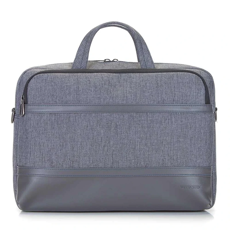 WITTCHEN Men's Office Laptop Bag, Gray, L