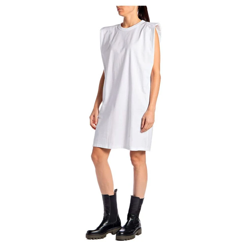 REPLAY Women's W9799 Casual Dress, 001 White, XS