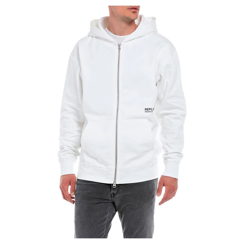 REPLAY Men's Hoodie, 801 Chalk., L
