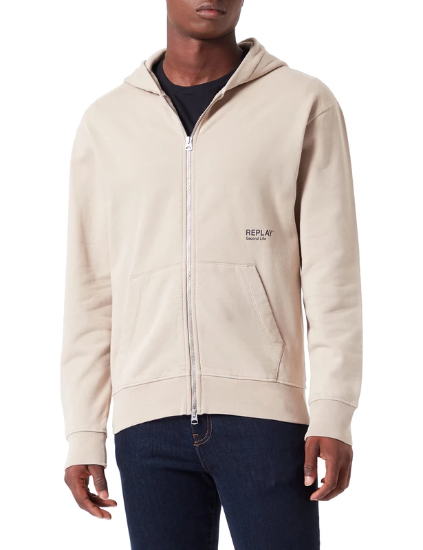 REPLAY Men's Hoodie, 803 Light Taupe, XXL