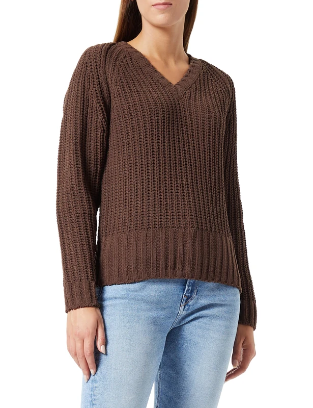 REPLAY Women's Dk7074 Sweater, 528 Chocolate, XS