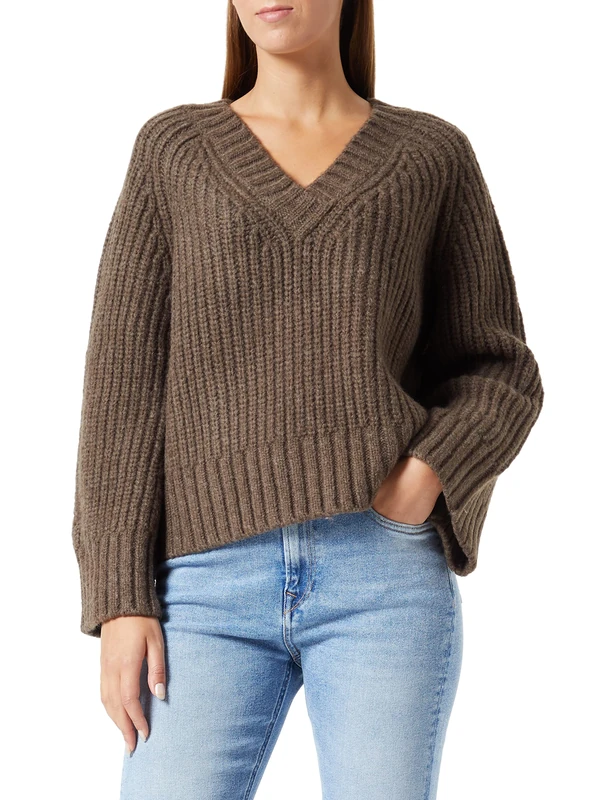 REPLAY Women's Short Jumper, 123 Military Green, XS