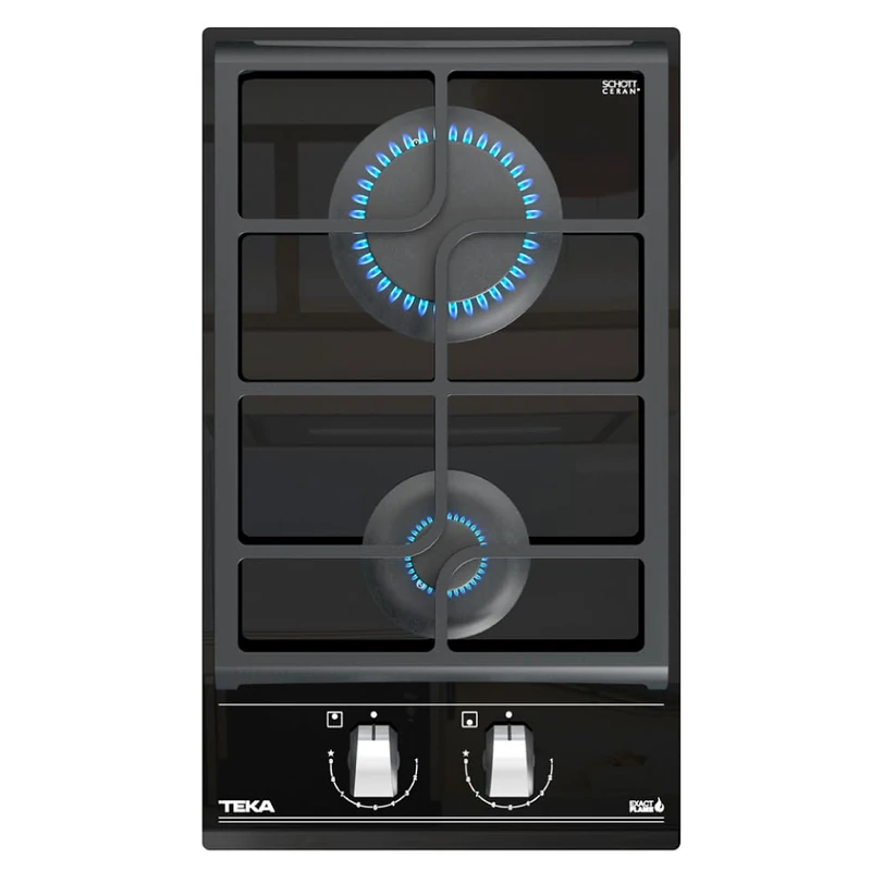 Teka | 30 cm Gas Plate with ExactFlame Butane Gas Function | GZC 32300 XB | Black | 9.8 x 30 x 51 cm