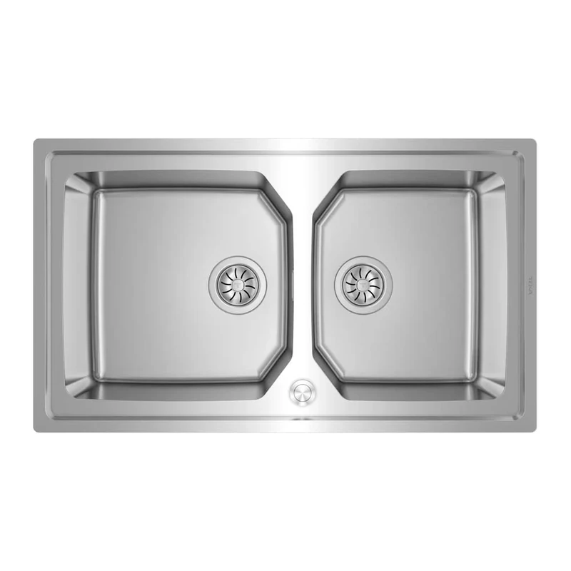 Teka | Flush or Over Counter Sink with Stainless Steel Bucket with SilentSmart | Brooklyn 90 M-XP 2B | Stainless Steel | 86.5 x 50.5 x 21 cm