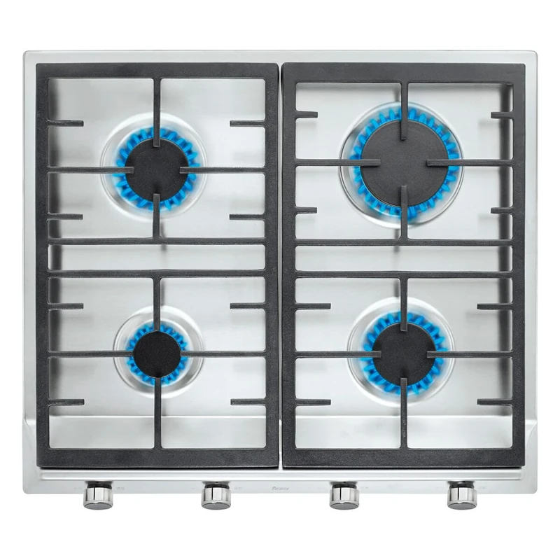 Gas Plate Front Controls, 4 Burners, Fun Grill